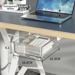Under Table Drawer Storage Box Organizer
