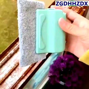 Multifunctional window groove cleaning brush portable kitchen groove stain cleaning brush creative decontamination brush household labor-saving cleaning tool