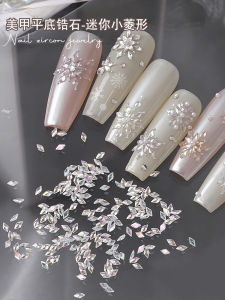 Nail Art Mini Flat Bottom Zirconia Snowflake Diamond Decorations Ice Transparent Base Nail Accessories Comfortable High Gloss