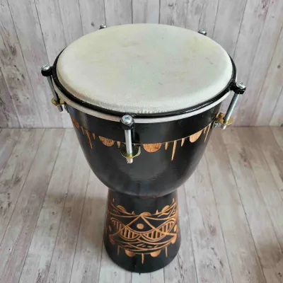 Alat Musik Gendang Djimbe Kendang Jimbe 40cm Motif Ukir Bahan Kayu Asli Suara Standar