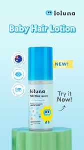 Loluna 100ml Baby Hair Lotion Menyuburkan Rambut dengan Wangi Tahan Lama