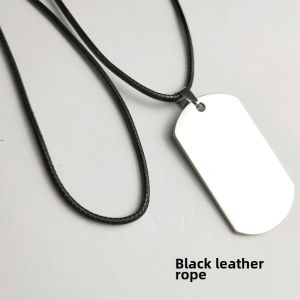 Titanium Steel Necklace Trendy Dog Tag Custom Photo Lettering Men and Women Nameplate Couple Stylish ID Tag Stainless Steel Pendant