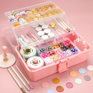Wax Seal Stamp Set Kit Sealing Wax Storage Box Seal Furnace Craft Supplies For Wedding Wax Seal Sealing Wax Stamp Making Tools