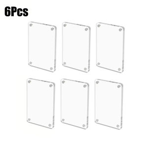 1/3/6pcs Acrylic Refrigerator Magnetic Frame Clear Reversible Refrigerator Magnet Photo Frame Display Frame For 1/3/4 Inch Photo