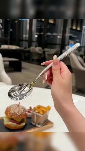 SEA JJT【จัดส่งในท้องถิ่นในประเทศไทย】ช้อนสแตนเลสสตีล ช้อนเกาหลีร้านอาหารอาหารตะวันตกช้อนอาหารหลักช้อนช้อนทานอาหารมากขึ้น