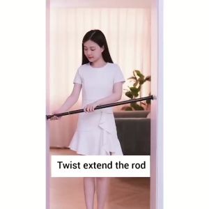 ราวม่านสแตนเลส ราวม่านยืดไสลด์ ราวแขวนสุญญากาศ ราวแขวนห้องน้ำ ไม่ต้องเจาะผนัง 2-4ม กันลื่น รับน้ำหนักได้ดี