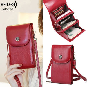 MLZH | RFID Blocking Antique Style Phone Bag Leather
