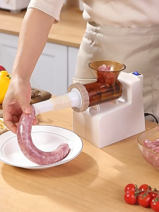 เครื่องทำไส้กรอก ไฟฟ้าเครื่องบรรจุไส้กรอกแบบ การปิดผนึกที่แข็งแกร่ง ไส้กรอกเครื่องยัด ใส้กรอกเครื่องอัด อุปกรณ์ทำไส้กรอก