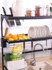 Kitchen Rack Dish Rack Rak Dapur Kabinet Rak Pinggan Mangkuk Dish Drainer Sink Rack Kitchen Rak Sinki Cabinet