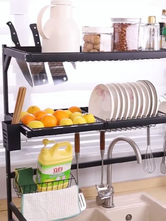 Kitchen Rack Dish Rack Rak Dapur Kabinet Rak Pinggan Mangkuk Dish Drainer Sink Rack Kitchen Rak 5406