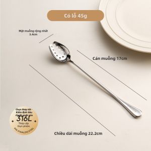 Onlycook | Muỗng Kẽm Dài Tay Inox 316L