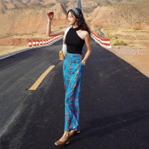 Xinjiang Travel Wear Bohemia Ethnic-Style Trousers Yunnan Lijiang Dali Great Northwest Travel Womens Pants