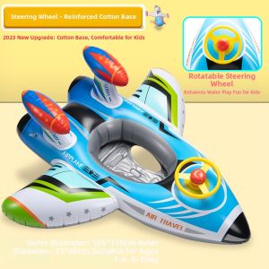 JIXIN | Cartoon Plane Design Thickened Anti-Tip Swim Ring