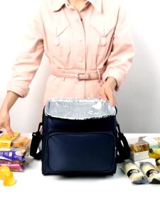 Thermal Waterproof Insulated Lunch Meal Bag Picnic  Storage Box With Handle Sling Strap Handbag LA