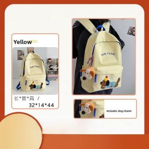 OUDENGPAI | Adorable School Bag For Girls Sausage Dog Design Double Shoulder Bag Sweet College Style Mid Waterproof For Teenage Girls