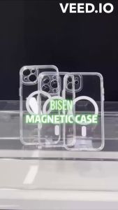 IPHONE 15 PRO MAX / 15 PRO / 15 PLUS / 15 Case BISEN Crystal Magnet Transparent W/ Camera Cover