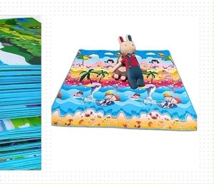 Goodluck laymat kids Waterproof Baby Play Mat Eva Puzzle Thickened Foldable Crawling 90x150cm Rugs Single 36x75