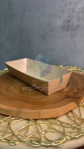 (50 PCS) Paper Tray Sosis Box Sosis Kemasan Sosis Wadah Sosis Tray Corndog Tray Hot Dog