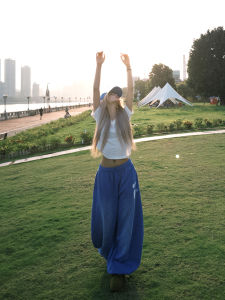 Quần Dài Ống Rộng Màu Khối NECOYEP Phong Cách Mỹ Cổ Điển Cho Nam Và Nữ Quần Dài Thường Ngày Thoải Mái Rộng Rãi Dài Đến Sàn