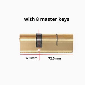 Door Cylinder Biased Lock 65 70 80 90 115mm Cylinder AB Key Entrance Brass Door Lock Lengthened Core Extended Keys