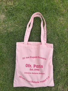 Paris Bookstore Inspired Thin Cotton Canvas Letter Shoulder Bag Womens Fashion Simple French Style Casual Crossbody Bag