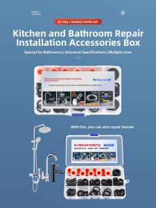 Kitchen Faucet Repair Parts Box Water Meter O-Ring Seal Ring Leak-Free No Need for Teflon Tape All-inclusive Set for Faucet Maintenance