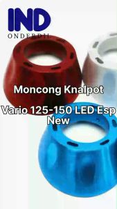 Tutup-Cover Ujung-Moncong-End Knalpot-Kenalpot-Cup-Endmuffler Vario 125-150 LED eSP New-PCX Babet-Besi Universal-Untuk Semua Jenis Motor Beat-NMAX-Lexi-Mio-ADV-Aerox-Spacy-Scoopy Biru-Emas-Merah-Silver