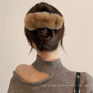 Large Size Plush Hair Clips Womens Stylish Duckbill Hair Grips Back of Head Hair Clamps Fashionable Hair Accessories