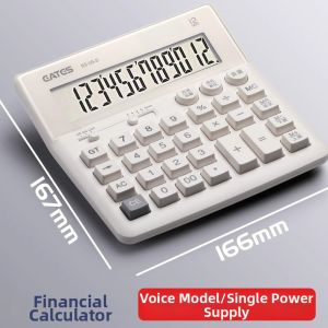 MEISITEKEKE | Accounting Calculator with Voice Large Business Solar Large Screen