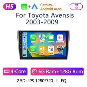 2 Din Car Stereo Radio For Toyota Avensis T25 2003-2009 Lntelligent Center Multimedia Player Carplay Android Auto Smart Systems