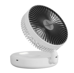 Quạt Di Động Đa Chức Năng 3 Trong 1 5000mAh Có Thể Sạc Lại Được Gắn Tường Với 90 Độ ° Có Thể Gấp Gọn 4 Tốc Độ Và Đèn Ngủ Cho Văn Phòng Tại Nhà