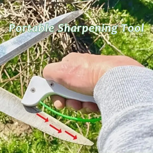 JustLiving เครื่องมือมีด เหลามีดทำครัว รวม มีดพกพา ใบมีดฟันปลา ขวาน ซึ่งเหมาะสำหรับการใช้งานกลางแจ้ง ด้วยเครื่องลับมีดพกพานี้