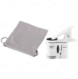 Kính Hiển Vi Điện Thoại Di Động Mini 60X Kính Lúp Có Đèn LED UV Kính Hiển Vi Cầm Tay Kẹp Được Cho Điện Thoại