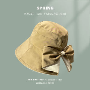 Sweet & Match-All Bow Buckle Sun Protection Fisherman Hat