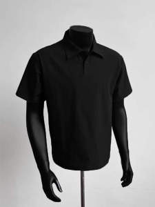 Áo Thun Cổ Polo American Heavyweight Màu Đen Tay Ngắn Cho Nam Mùa Hè Thời Trang Trẻ Trung Cổ Bẻ Tay Lửng Thường Ngày Bằng Polyester
