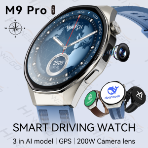 2025 New Watch M9 Pro Smart Watch 1.75“ AMOLED Screen NFC GPS Tracker BT Call Health Waterproof Smartwatch Men Women For Huawei