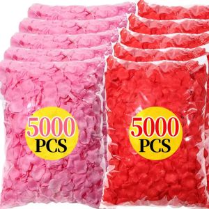 5000Pcs Artificial Silk Rose Petals Multicolor Simulation Fake Rose Petal for Valentines Day Wedding Christmas New Year Party Decoration