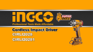 INGCO 20V Brushless Cordless Impact Driver Set with 2.0Ah Batteries LED Light and Charger - High-Torque Power Tool Combo with Carry Box CIRLI2028