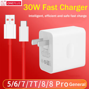 【Ready Stock】For Oneplus 1+ 30W US Warp Charger With 6A USB Type-C Cable Dash Fast Charging For Oneplus 8 7 7T Pro 8T Nord N10 5G 7T 7 6T 6