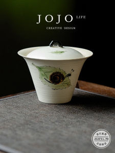 Hand-Painted JOJOS L. PD Abdomen Ceramic Tea Set Mountain Ding Hand-Grab Bowl Unique Style Pink Tea Tools from Other Origin