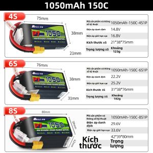 HENGLAN | Pin LiPo FPV P7 Xả Cao 150C (4S / 6S) Dung Lượng 1300-1500mAh