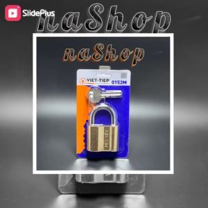 NaShop - Ổ khóa treo gang Việt - Tiệp KVT01386 kích thước 4cm chống trộm bảo hộ gia đình Hàng Việt NamCLC