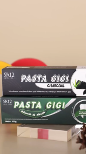 Pasta Gigi Charcoal Sr12 Untuk Gigi Berlubang Karang Gigi Pemutih Gigi Odol Siwak & Sirih  Bau Mulut