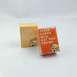 Drink Card Game Drunk Board Games Drinking Party Drink Night Fun - These Cards Will Get You Drunk Too - Orange Yellow - Game Cards