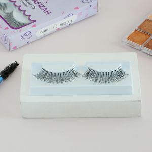 6 Pasang bulu Mata Natural Hafizah HF 662 Art isi Lusinan 12 Pasang Gratis Tutup Mika
