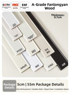 BEIQIVI | Ultra Thin Minimalist Style White Baseboard 6cm