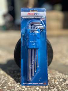 Multipro Kunci L set Panjang 9 PC/9 Pcs Hexagonal key wrench set/Kunci sok shock L satu set segi enam isi 9