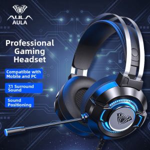 Aula | Wired Gaming Headset with Microphone for Desktop Laptop Phone and Tablet