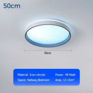 LANTU 40cm 50cm White Circle LED Ceiling Light Tricolor Dimming Lamp Salon Bedroom Main Lamp Modern Simpl Balcony Foyer Kitchen Bathroom Study Room Ceiling Lamp