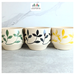 The Leaferie Theo plant pots Ceramic flowerpot flowerpots flower pot planter planters